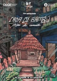 Casa de bambú, piso de cemento
