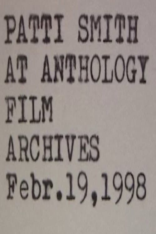 Patti Smith at Anthology Film Archives Febr. 19, 1998